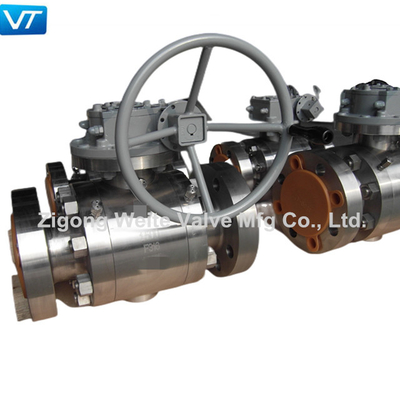 Edelstahl 1500LB F316 flanschte Kugelventil des Kugelventil-Getriebe-Auslöser-4 des Zoll-F316